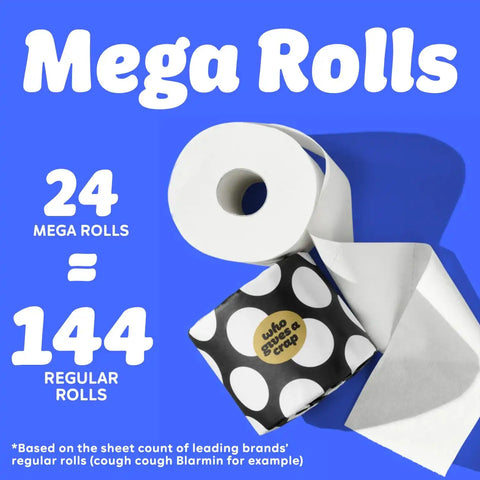 Who Gives A Crap The Lil' Bundle, 24 Bamboo Toilet Paper Rolls & 12 Bamboo Tissue Boxes, 12 Recycled Paper Towel Rolls, Eco Friendly, Sustainable, Plastic Free Household Essentials